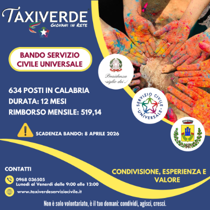 Bando selezione di 65.964 operatori volontari da impiegare in progetti afferenti interventi di Servizio civile universale